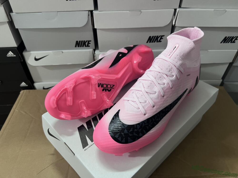Nike Air Zoom Mercurial Superfly 9 Elite FG Firm Ground Soccer Cleats - Pink/Black