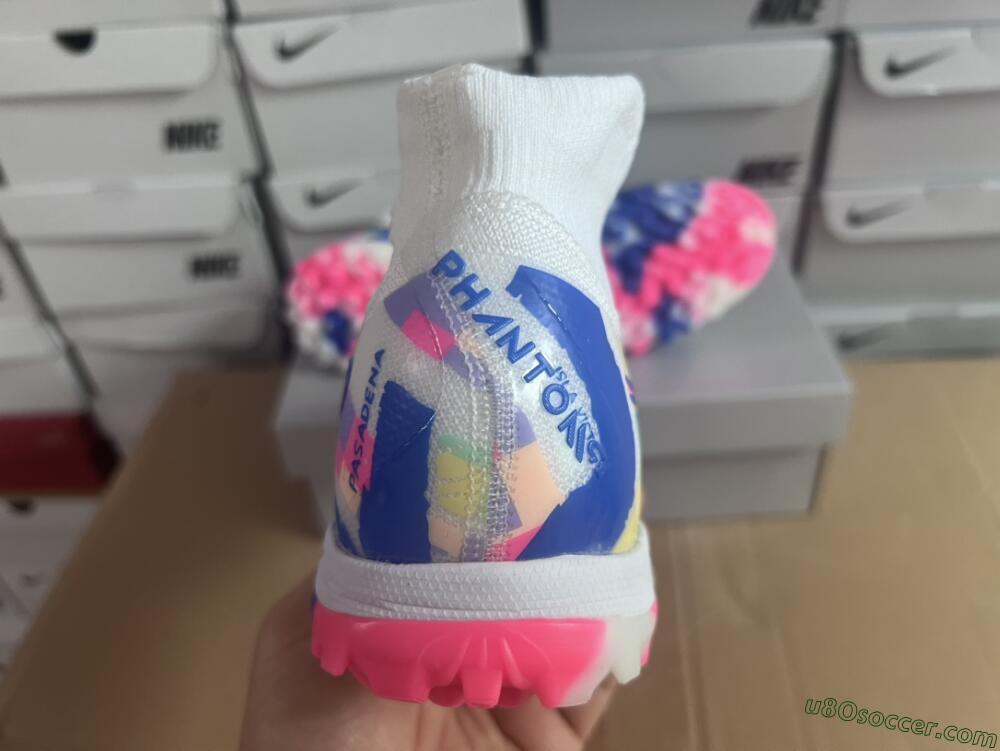 Nike Phantom Luna 2 Elite TF Artificial Turf Soccer Shoes - White/Pink/Blue