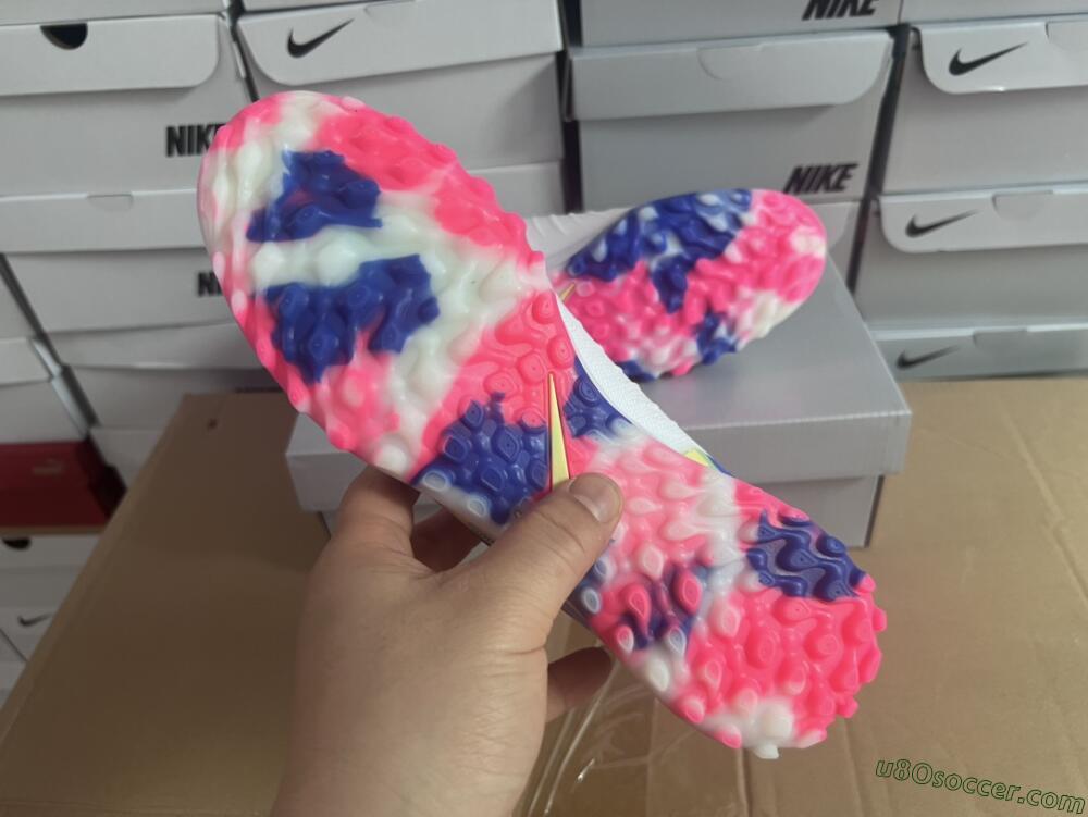 Nike Phantom Luna 2 Elite TF Artificial Turf Soccer Shoes - White/Pink/Blue
