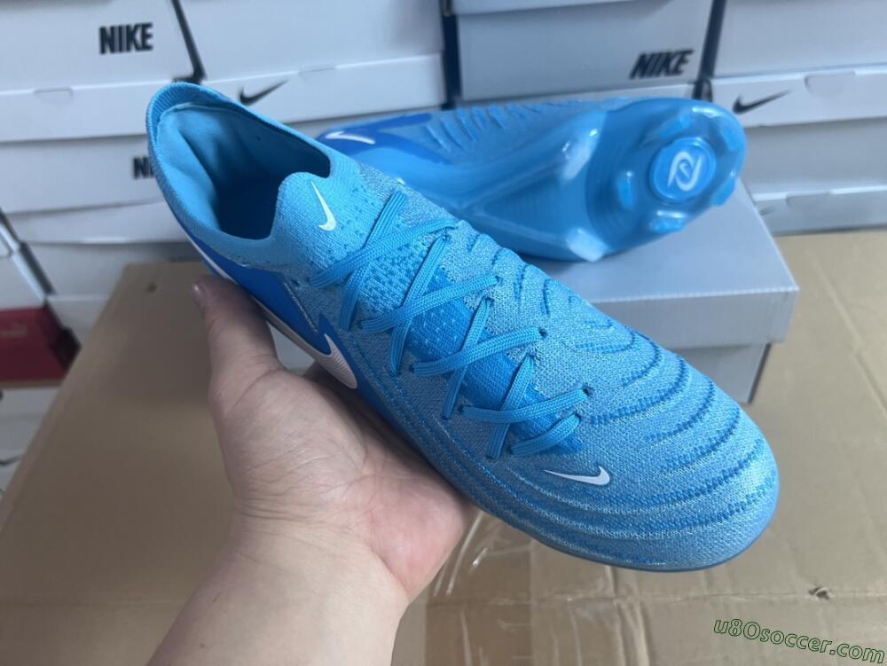 Nike Phantom Luna Elite NU FG Firm Ground Soccer Cleats - Light Blue/White