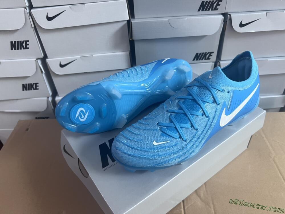 Nike Phantom Luna Elite NU FG Firm Ground Soccer Cleats - Light Blue/White