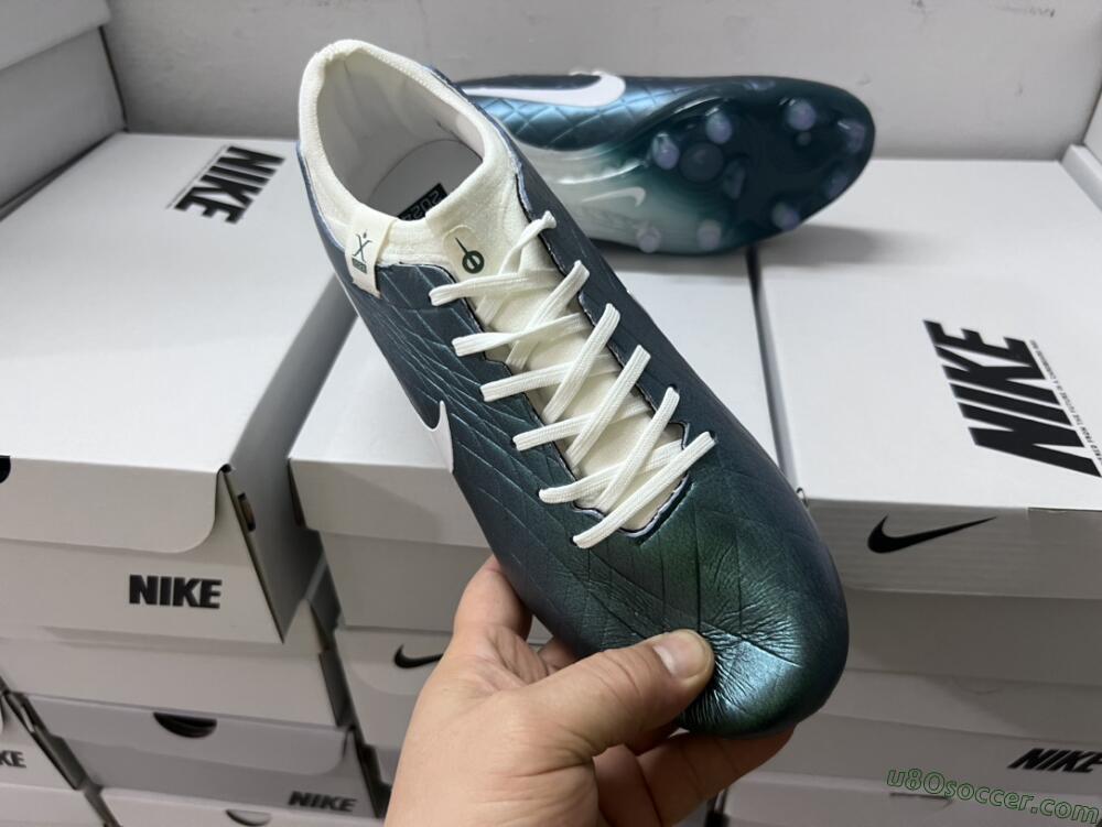 Nike Tiempo Legend 10 Elite FG Firm Ground Soccer Cleats - Jade/White