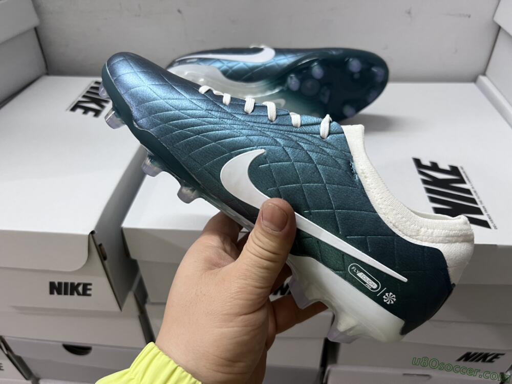 Nike Tiempo Legend 10 Elite FG Firm Ground Soccer Cleats - Jade/White