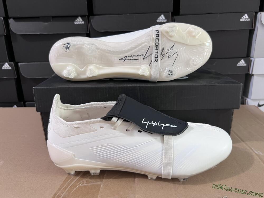 Adidas Predator Elite Foldover Tongue FG Firm Ground Soccer Cleats - Beige/Black/White