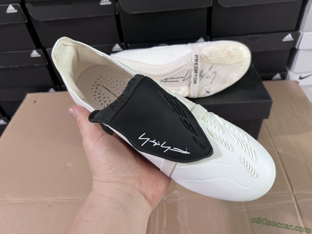 Adidas Predator Elite Foldover Tongue FG Firm Ground Soccer Cleats - Beige/Black/White