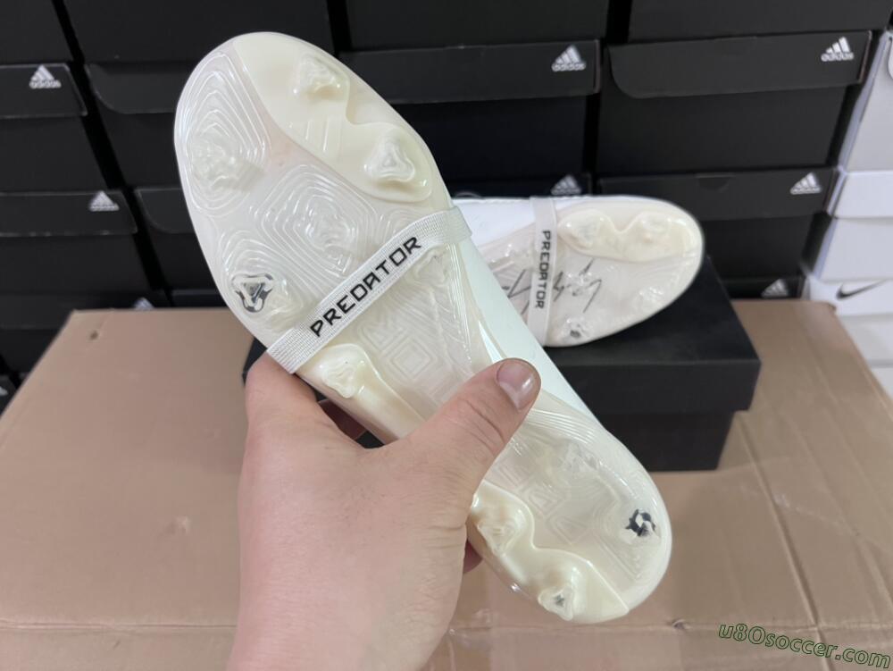 Adidas Predator Elite Foldover Tongue FG Firm Ground Soccer Cleats - Beige/Black/White