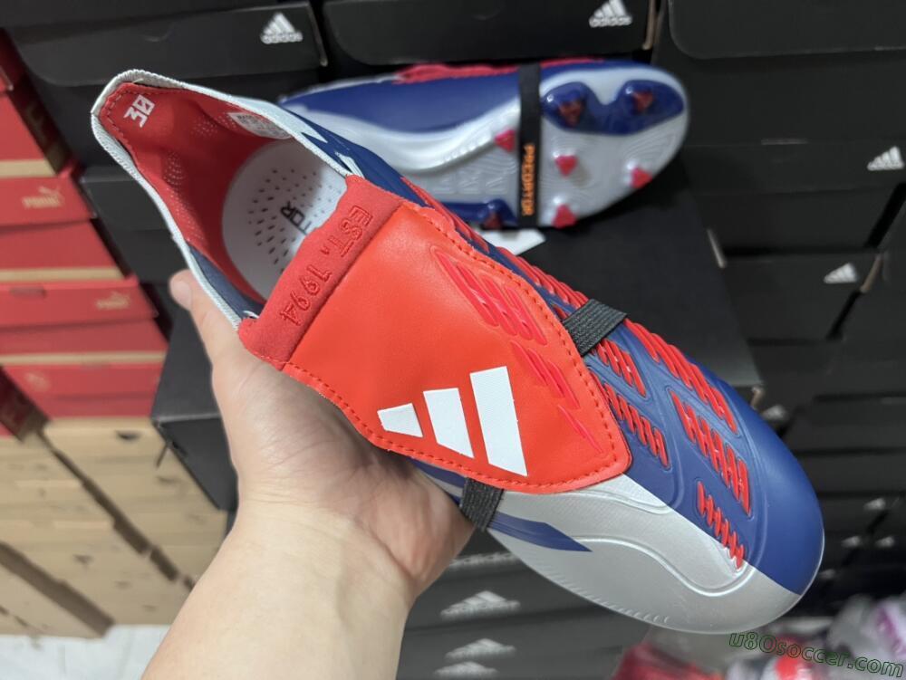 Adidas Predator Elite Foldover Tongue FG Firm Ground Soccer Cleats - Silver/Black/Red