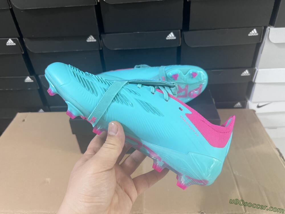 Adidas Predator Elite Foldover Tongue FG Firm Ground Soccer Cleats - Jade/Red/Pink