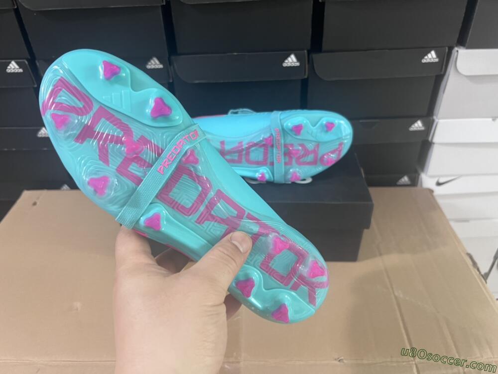 Adidas Predator Elite Foldover Tongue FG Firm Ground Soccer Cleats - Jade/Red/Pink