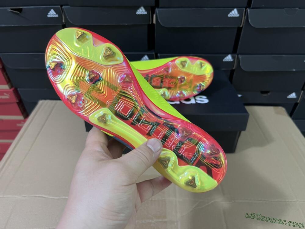 Adidas Predator Accuracy+ Laceless FG Firm Ground Soccer Cleats - Yellow/Black/Grey