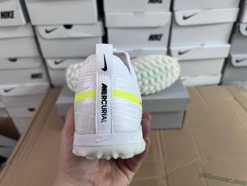 Nike Air Zoom Mercurial Vapor 15 Elite TF Artificial Turf Soccer Shoes - White/Black/Pink