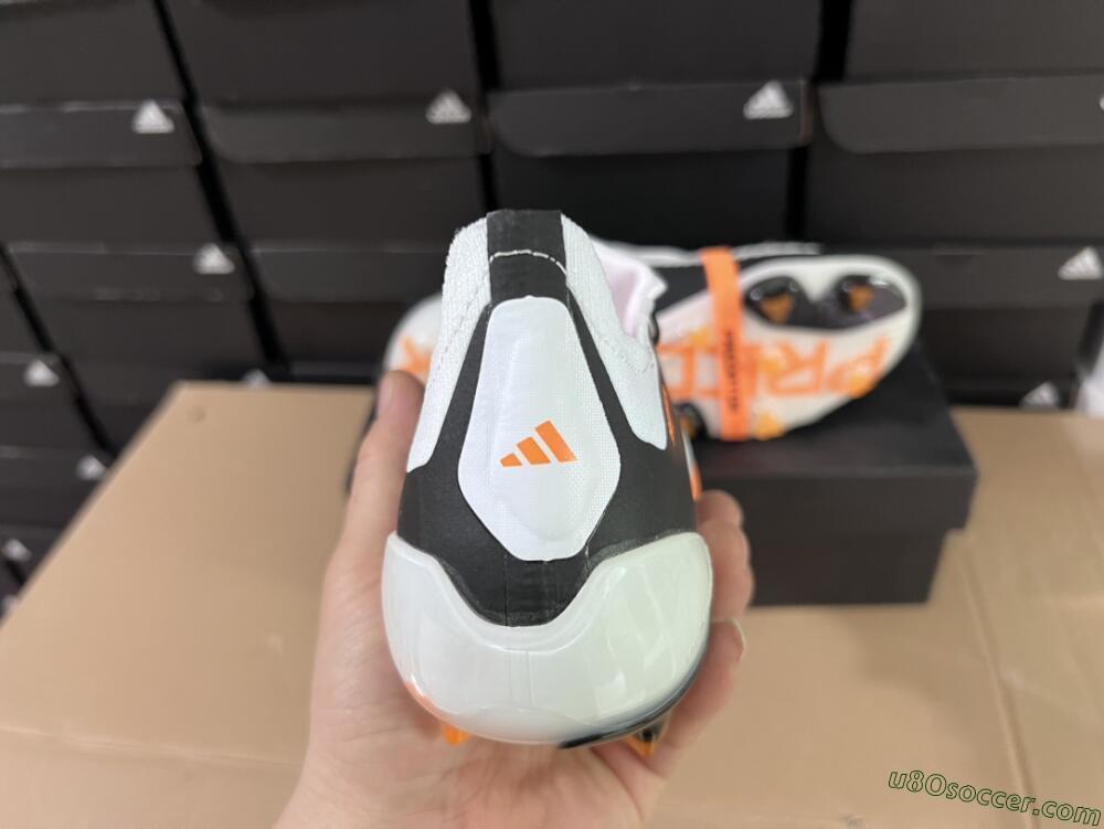 Adidas Predator Elite Foldover Tongue FG Firm Ground Soccer Cleats - White/Black/Orange