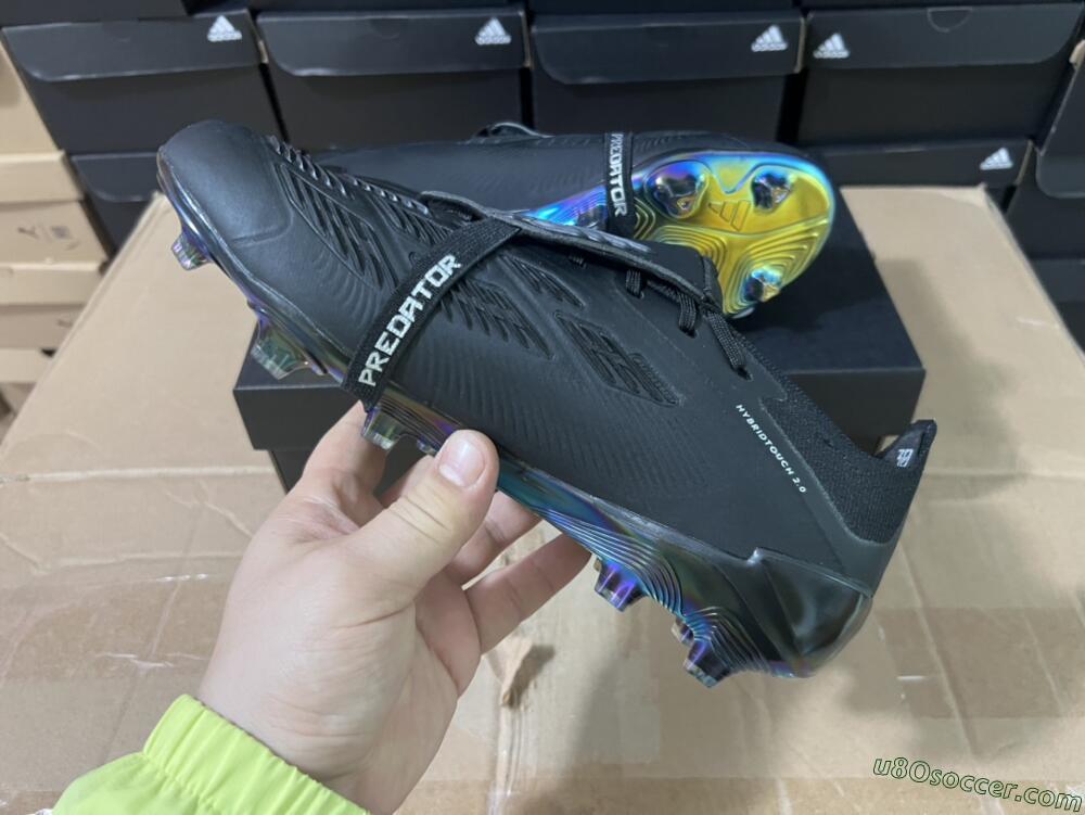 Adidas Predator Elite Foldover Tongue FG Firm Ground Soccer Cleats - Black/Silver/Gold