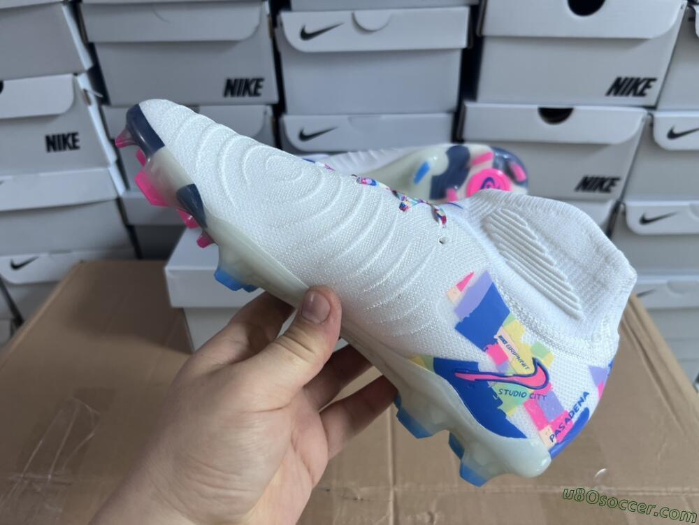 Nike Phantom Luna Elite NU FG Firm Ground Soccer Cleats - Beige/Blue/Yellow/Pink