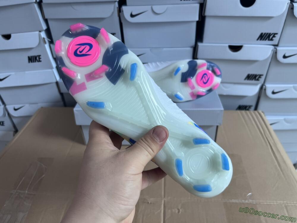 Nike Phantom Luna Elite NU FG Firm Ground Soccer Cleats - Beige/Blue/Yellow/Pink