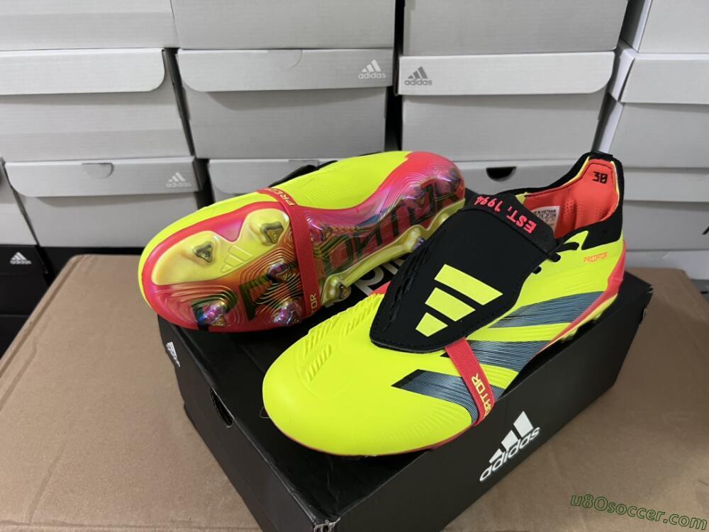 Adidas Predator Elite Foldover Tongue FG Firm Ground Soccer Cleats - Yellow/Black/Red