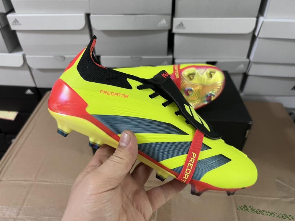 Adidas Predator Elite Foldover Tongue FG Firm Ground Soccer Cleats - Yellow/Black/Red