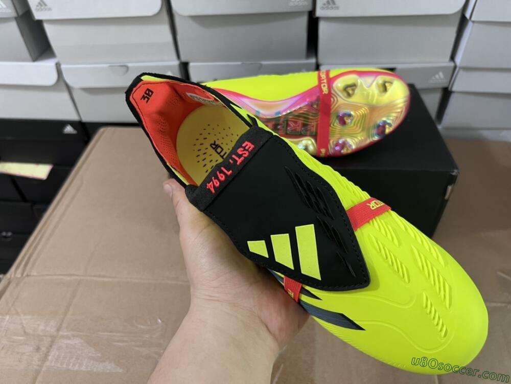 Adidas Predator Elite Foldover Tongue FG Firm Ground Soccer Cleats - Yellow/Black/Red