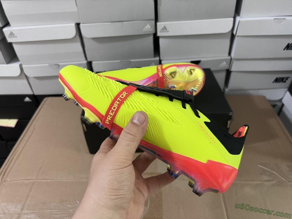 Adidas Predator Elite Foldover Tongue FG Firm Ground Soccer Cleats - Yellow/Black/Red