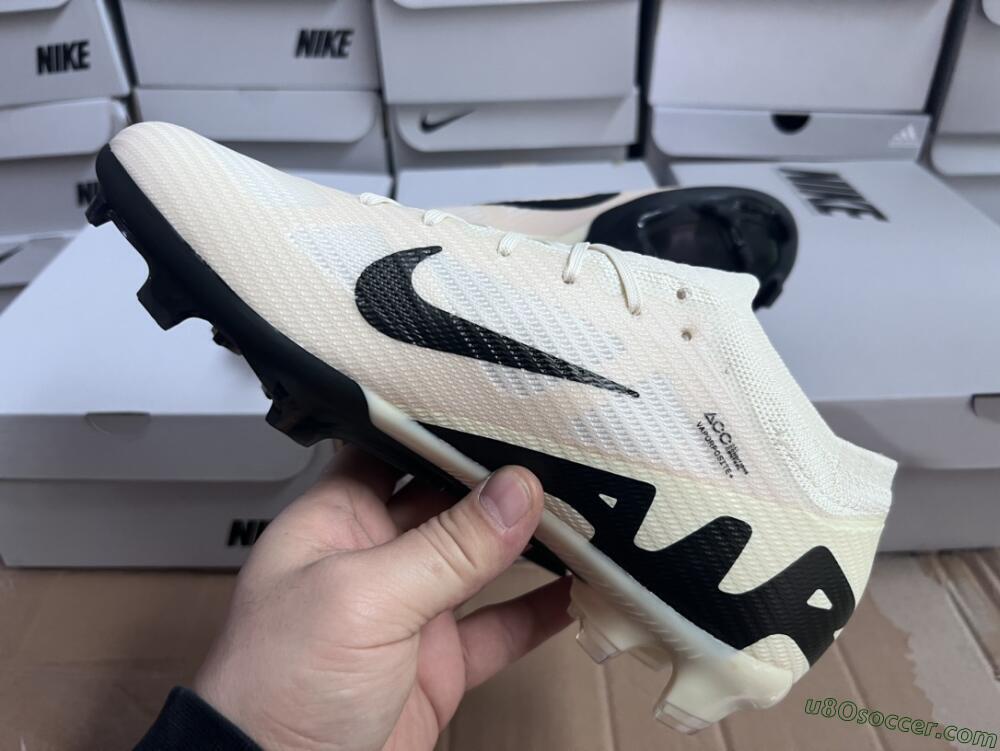 Nike Air Zoom Mercurial Vapor 15 Elite FG Firm Ground Soccer Cleats - Beige/Black
