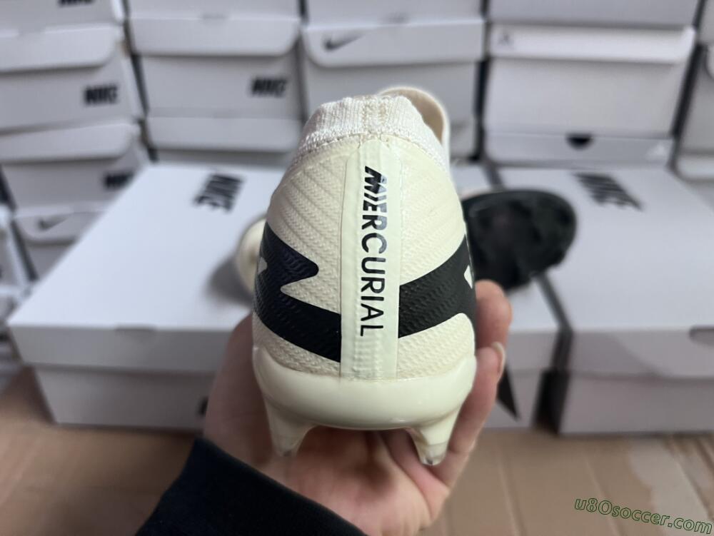 Nike Air Zoom Mercurial Vapor 15 Elite FG Firm Ground Soccer Cleats - Beige/Black