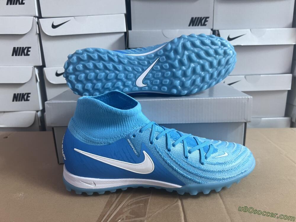 Nike Phantom Luna Elite TF Artificial Turf Soccer Shoes - Jade/White/Blue