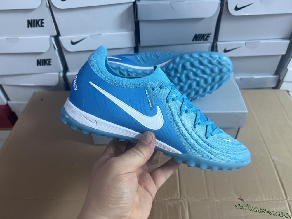 Nike Phantom Luna Elite TF Artificial Turf Soccer Shoes - Jade/White/Blue