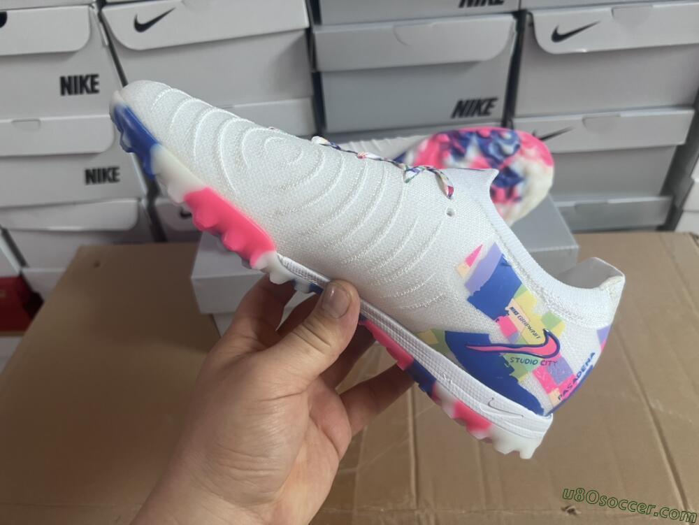 Nike Phantom Luna Elite TF Artificial Turf Soccer Shoes - White/Blue/Pink/Yellow