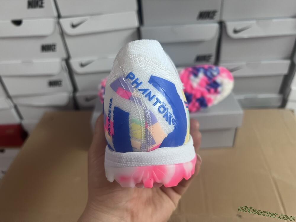 Nike Phantom Luna Elite TF Artificial Turf Soccer Shoes - White/Blue/Pink/Yellow