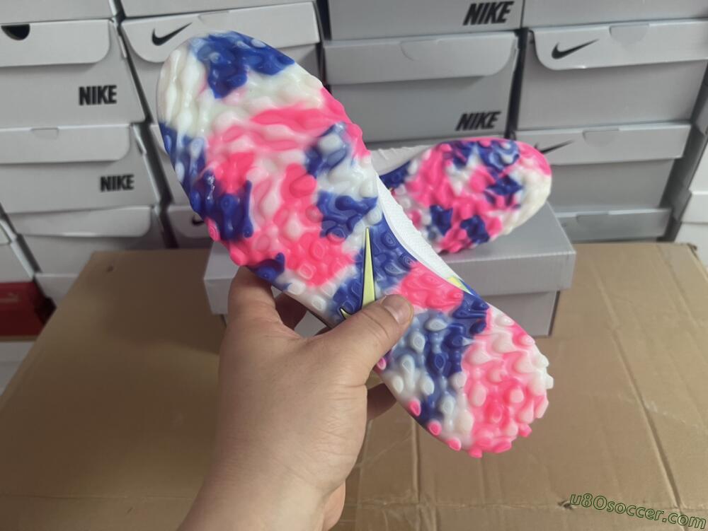 Nike Phantom Luna Elite TF Artificial Turf Soccer Shoes - White/Blue/Pink/Yellow