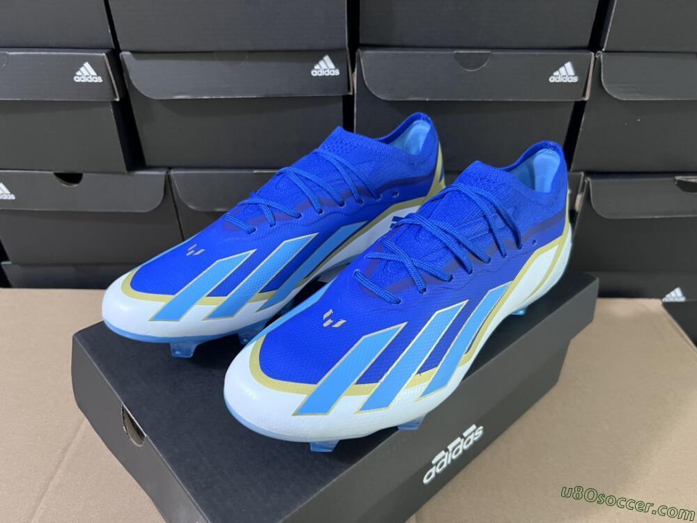 Adidas X Crazyfast.1 Messi FG Firm Ground Soccer Cleats - Blue/Jade/Gold/White