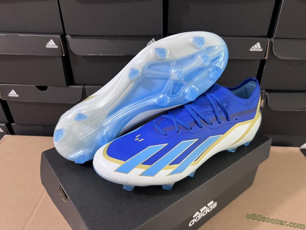 Adidas X Crazyfast.1 Messi FG Firm Ground Soccer Cleats - Blue/Jade/Gold/White