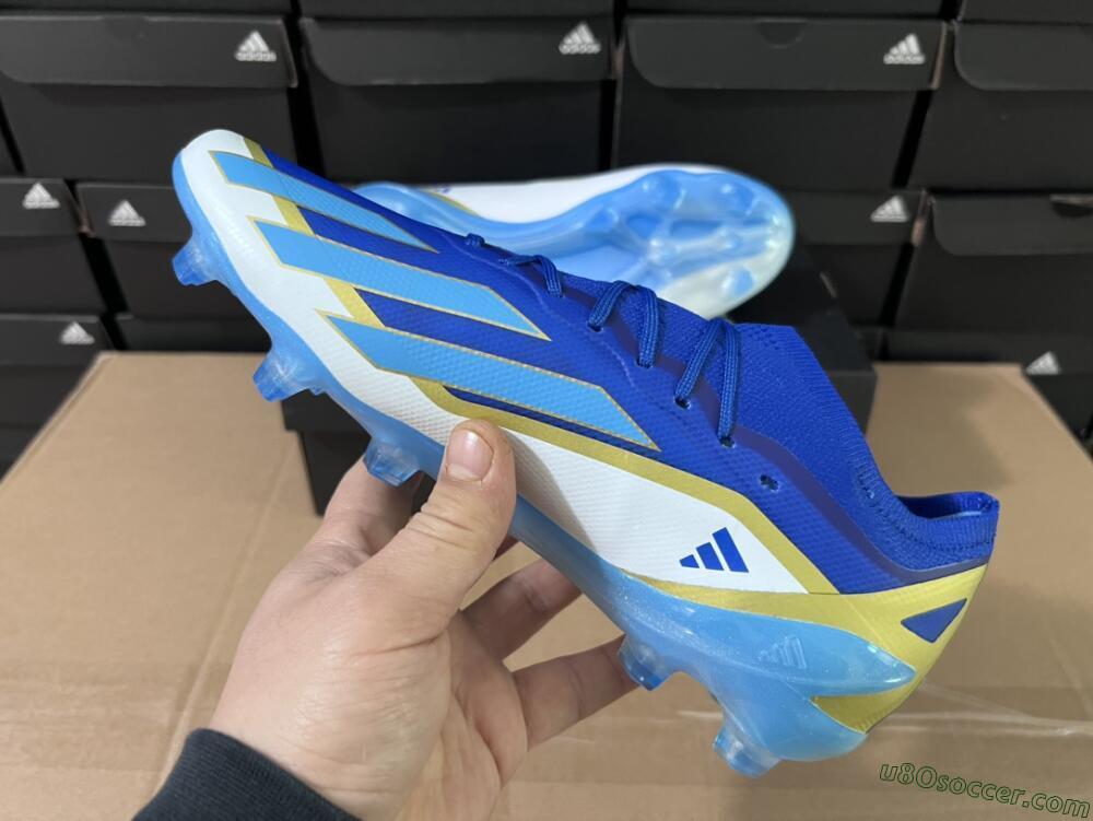 Adidas X Crazyfast.1 Messi FG Firm Ground Soccer Cleats - Blue/Jade/Gold/White