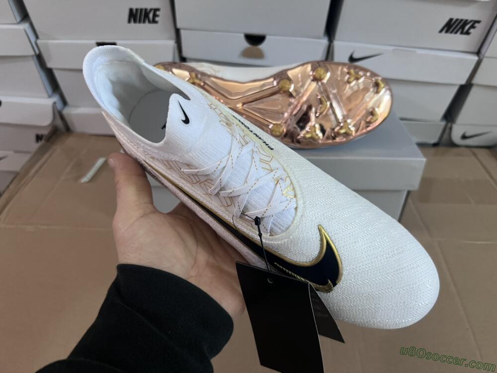 Nike Phantom GX Elite United Golden Pack FG Firm Ground Soccer Cleats - White/Metallic Gold/Black