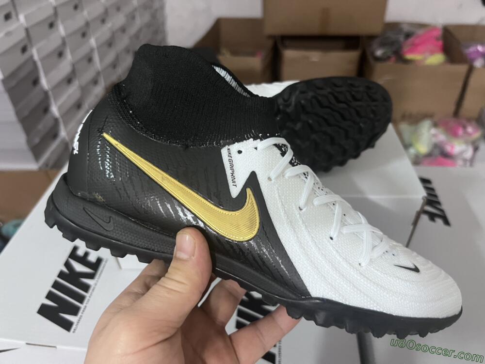 Nike Phantom Luna Elite NU FG Firm Ground Soccer Cleats - White/Black/Gold