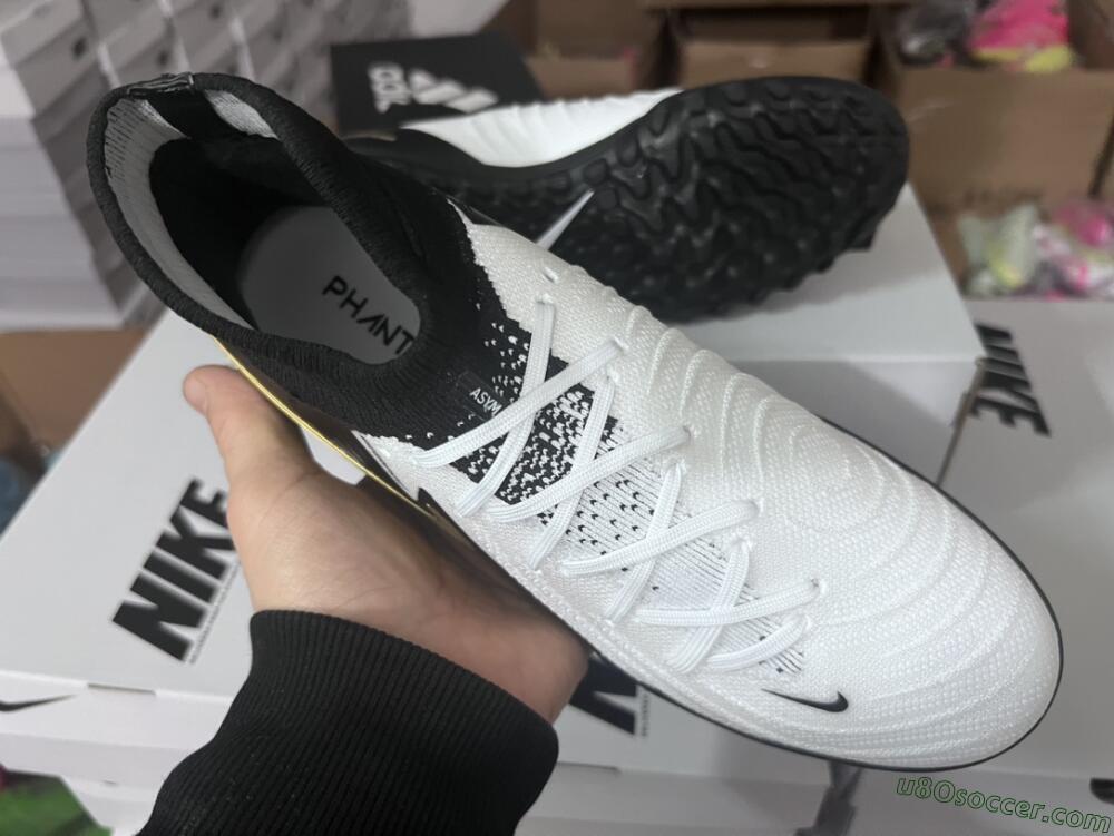 Nike Phantom Luna Elite NU FG Firm Ground Soccer Cleats - White/Black/Gold
