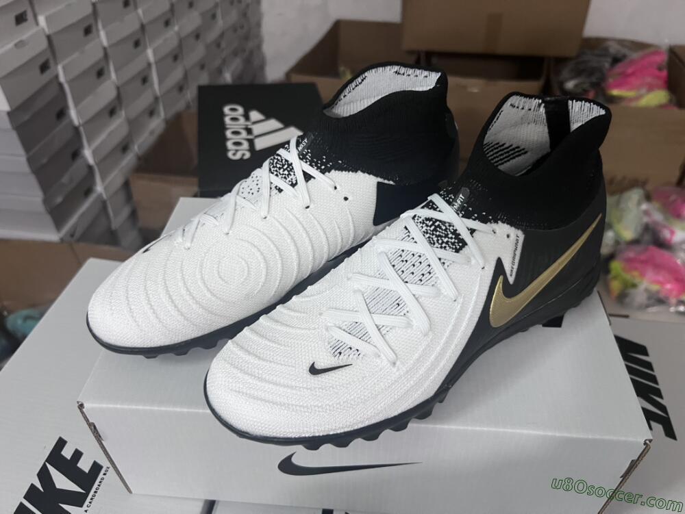 Nike Phantom Luna Elite NU FG Firm Ground Soccer Cleats - White/Black/Gold