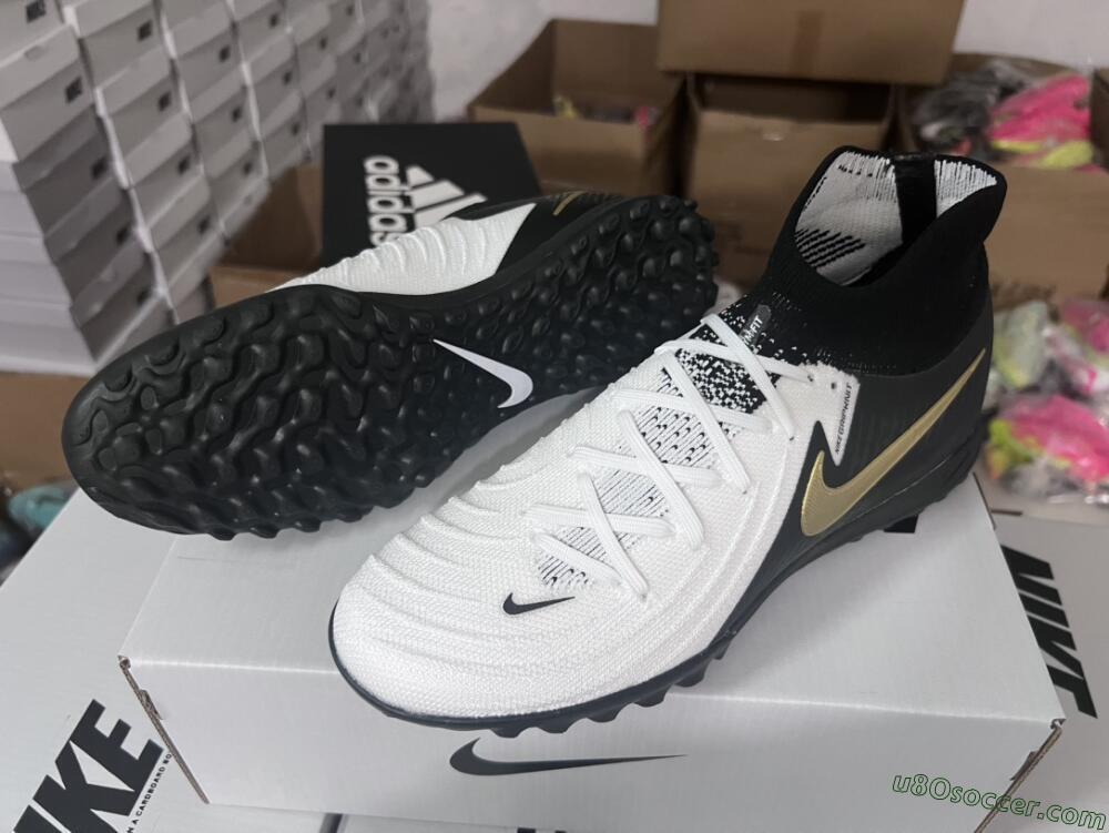 Nike Phantom Luna Elite NU FG Firm Ground Soccer Cleats - White/Black/Gold