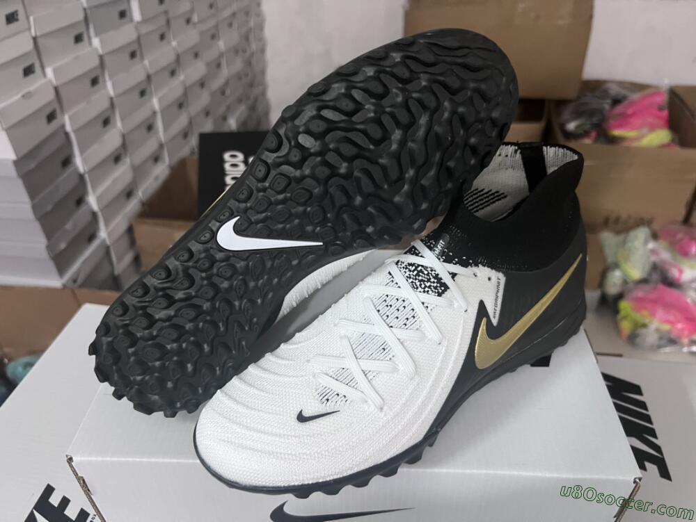 Nike Phantom Luna Elite NU FG Firm Ground Soccer Cleats - White/Black/Gold