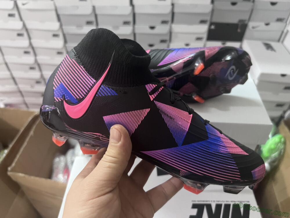 Nike Phantom Luna Elite FG Firm Ground Soccer Cleats - Black/Pink/Blue/Orange