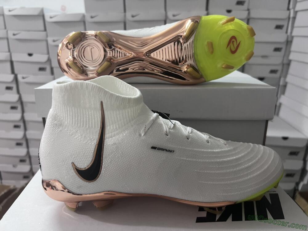 Nike Phantom Luna Elite NU FG Firm Ground Soccer Cleats - White/Black/Gold
