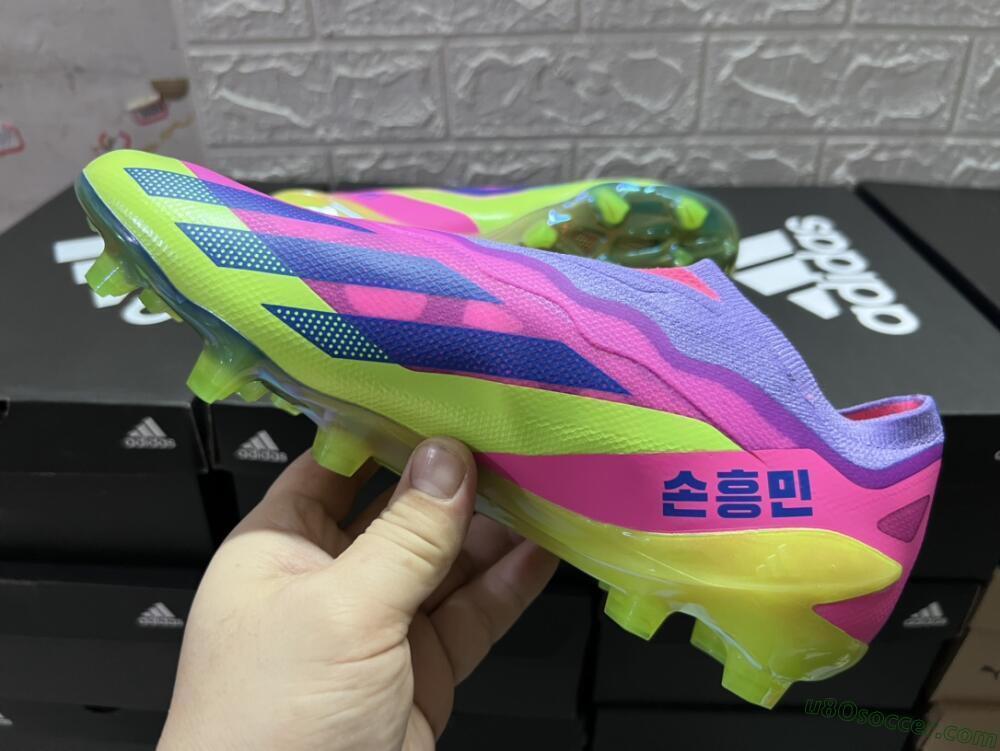 Adidas X Crazyfast+ FG Firm Ground Soccer Cleats - Purple/Pink/Green/Blue