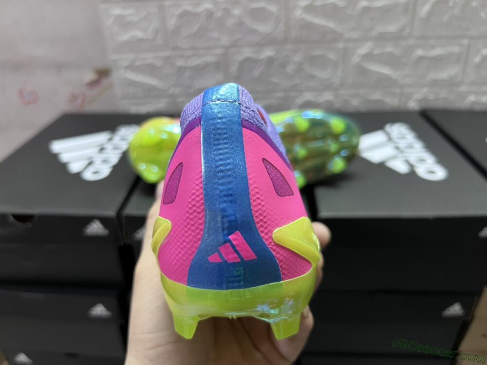 Adidas X Crazyfast+ FG Firm Ground Soccer Cleats - Purple/Pink/Green/Blue