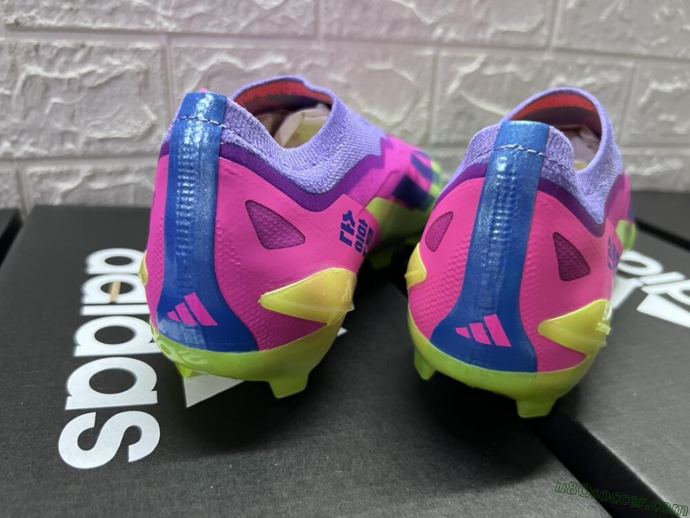 Adidas X Crazyfast+ FG Firm Ground Soccer Cleats - Purple/Pink/Green/Blue