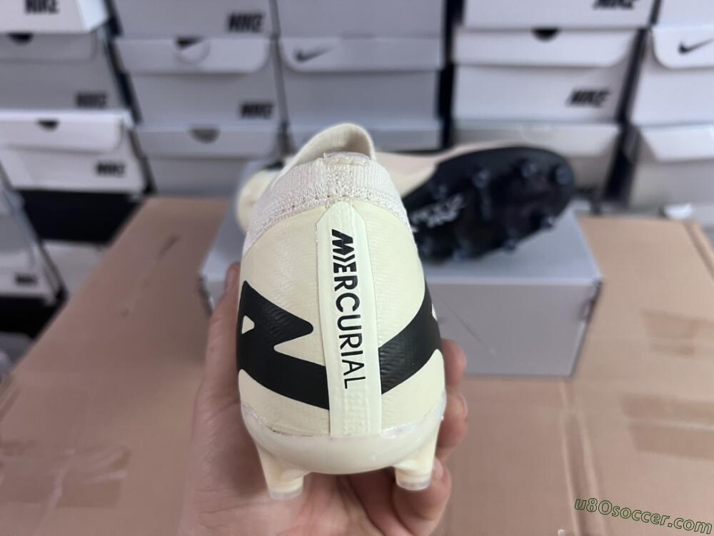 Nike Air Zoom Mercurial Vapor 15 Elite AG Artificial Grass Soccer Cleats - Beige/Black