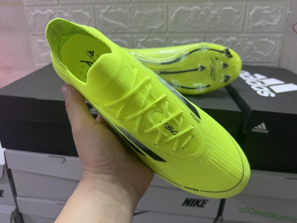 Adidas F50 Adizero FG Firm Ground Soccer Cleats - Yellow/Black