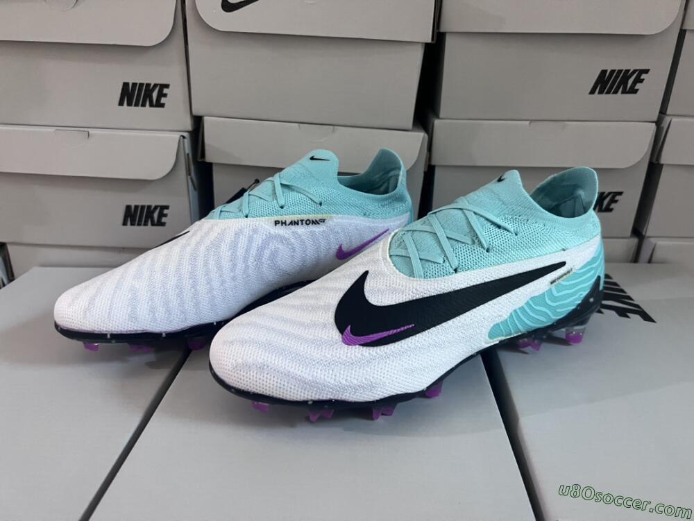 Nike Phantom GX Elite FG Firm Ground Soccer Cleats - Silver/Blue/Purple/Black