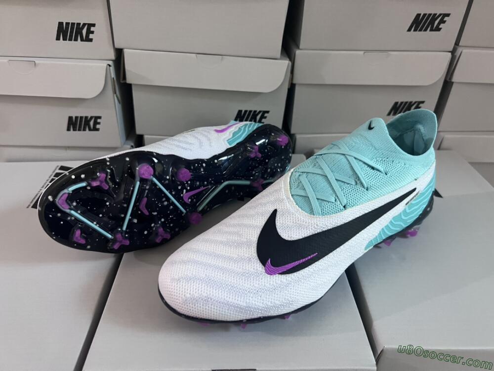Nike Phantom GX Elite FG Firm Ground Soccer Cleats - Silver/Blue/Purple/Black