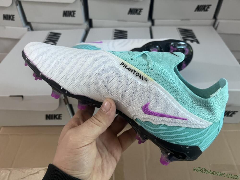 Nike Phantom GX Elite FG Firm Ground Soccer Cleats - Silver/Blue/Purple/Black