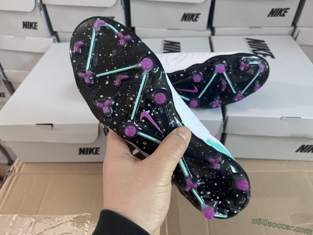 Nike Phantom GX Elite FG Firm Ground Soccer Cleats - Silver/Blue/Purple/Black